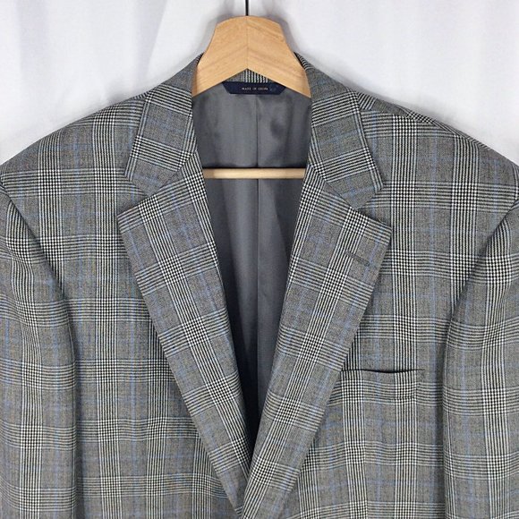 Brooks Brothers 1818 Madison Jacket Size 42L Glen Plaid Wool Silk Suit Sport Coa - Picture 3 of 6